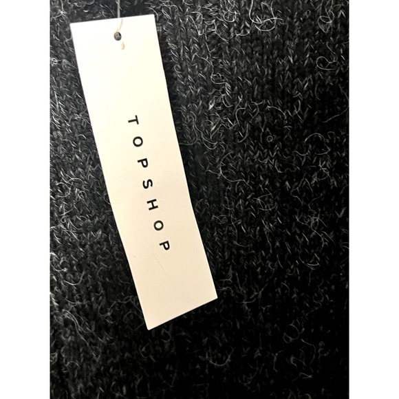 Topshop Grey Ruffle Cable Knit Sweater with Back Cut out. New Size 8-10 - Picture 6 of 8